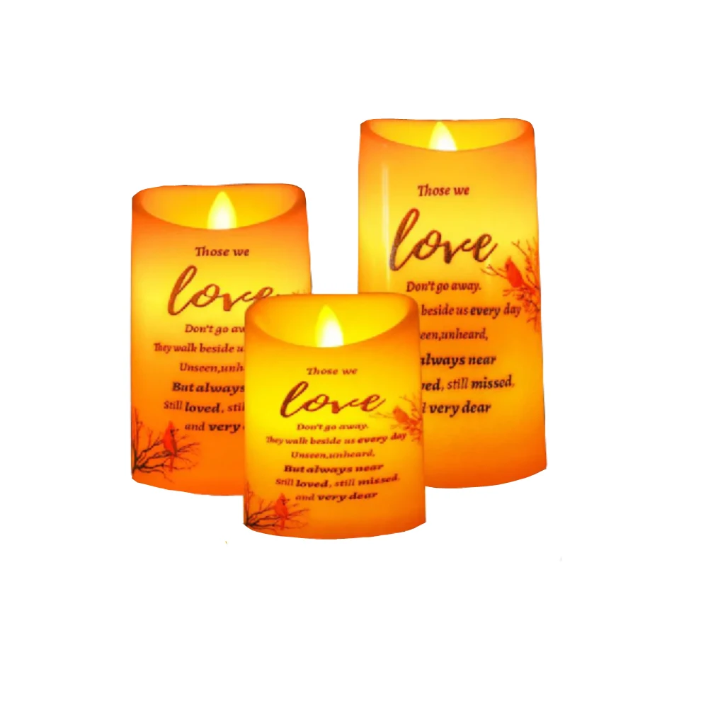 Memorial Candles Memorial Gifts LED Memorial Candles for Loss of Loved One Sympathy Flameless Candles Bereavement Gifts Battery