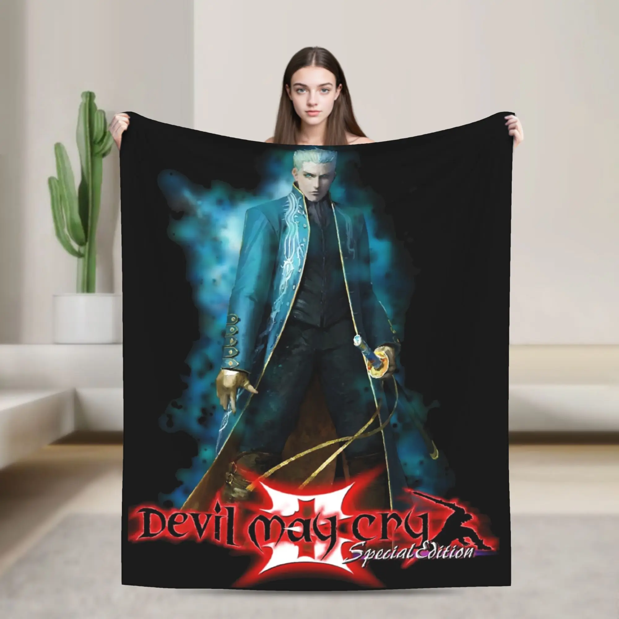 Devils May-Cry 3 Printed Blanket For Men Women Super Soft Warm  Throw Blankets for Sofa 50x60 Inches Multiple Sizes