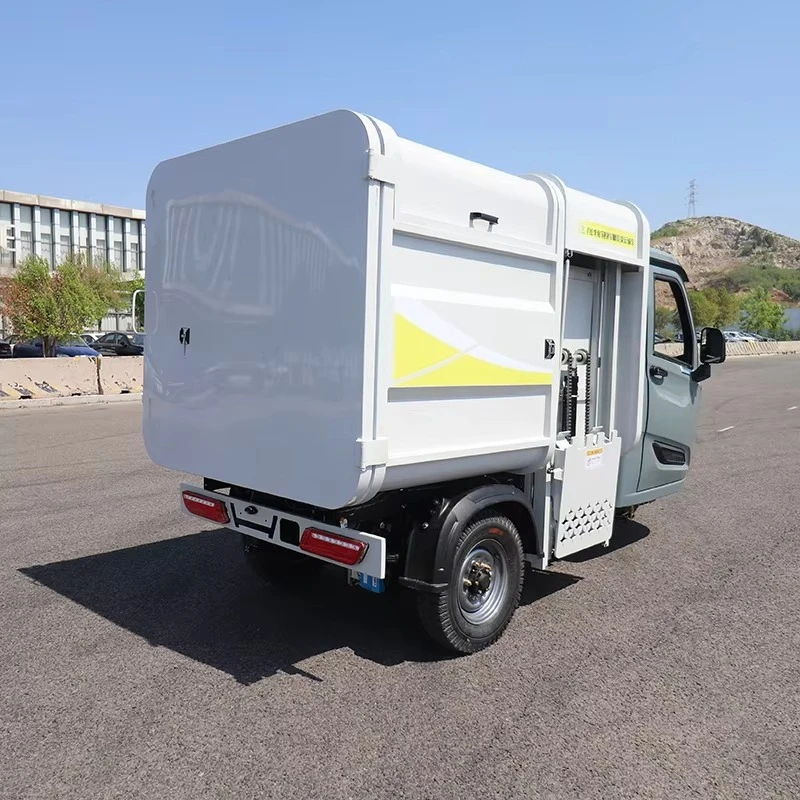 Truk Sampah Samping Sepeda Roda Tiga Pemuatan Samping Roda Tiga