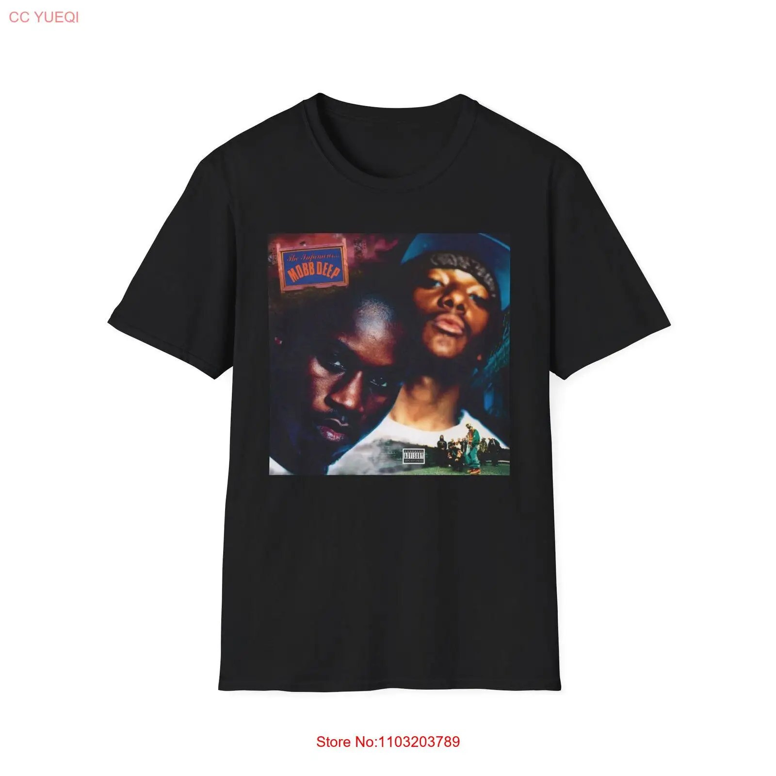 Mobb Deep The Infamous Camiseta con portada del álbum, camiseta de música de Hip Hop, camiseta para fanáticos del Rap