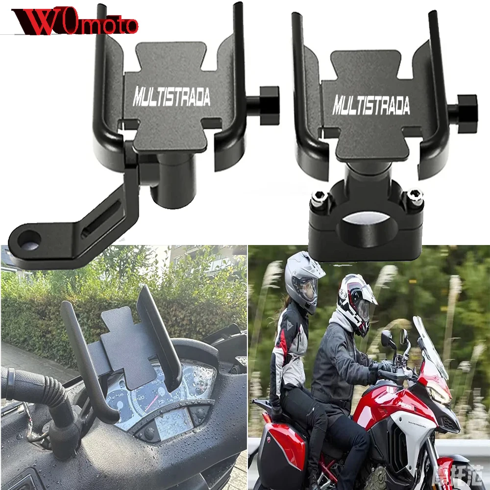 

For Ducati Multistrada 1200 Enduro 950 Universal Mirror Handlebar Mobile Phone Holder GPS Stand Bracket Accessories Motorcycle