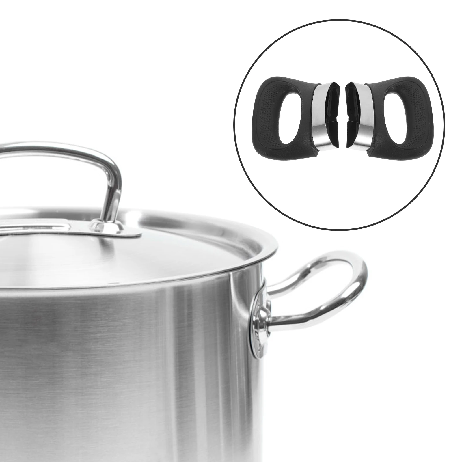 

2pcs Side Replacement Sturdy Bakelite For Steamer Sauce Pot Cooker Kitchen Utensil Nonskid Removable Pan Handle Boiler Handle