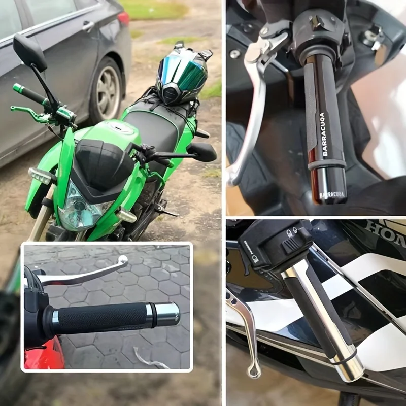 

Motorcycle Modification Handle Grips, Non-Slip Rubber Handle Covers & Throttle Grips for Moto/Bike