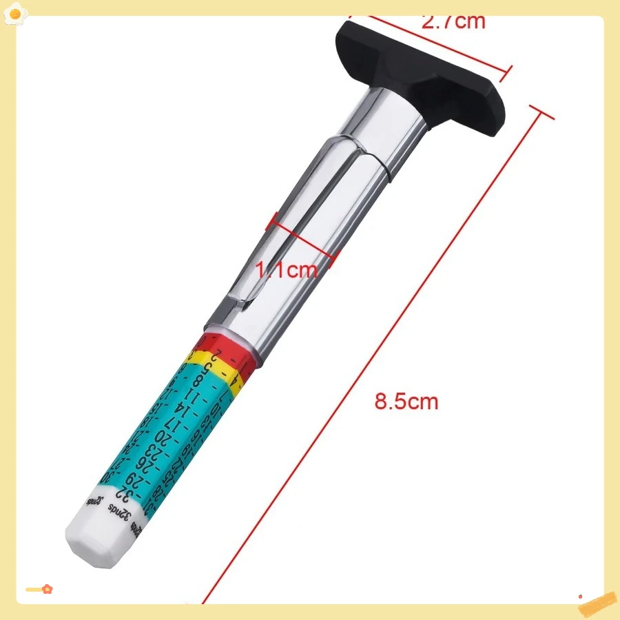 Strumento per misurare la profondità del battistrada del pneumatico da 10 pezzi, 3,35 x 1,06 x 0,43 pollici