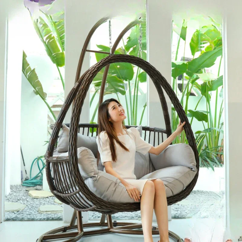 Outdoor household hanging basket rattan chair