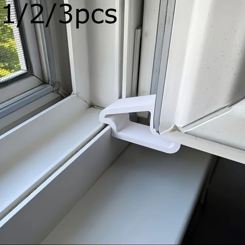 Butoir de fenêtre en plastique Durable, avec conception facile à installer, empêche le glissement, maintien sécurisé pour la maison et le bureau, 1/2/3 pièces