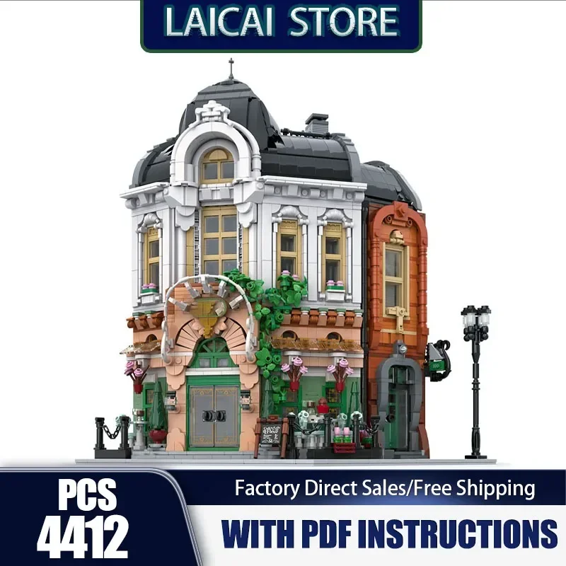 Medieval Castle Model Moc Building Bricks Cafe Fleur Model Technology Modular Blocks Gifts Christmas Toys Sets Assembly