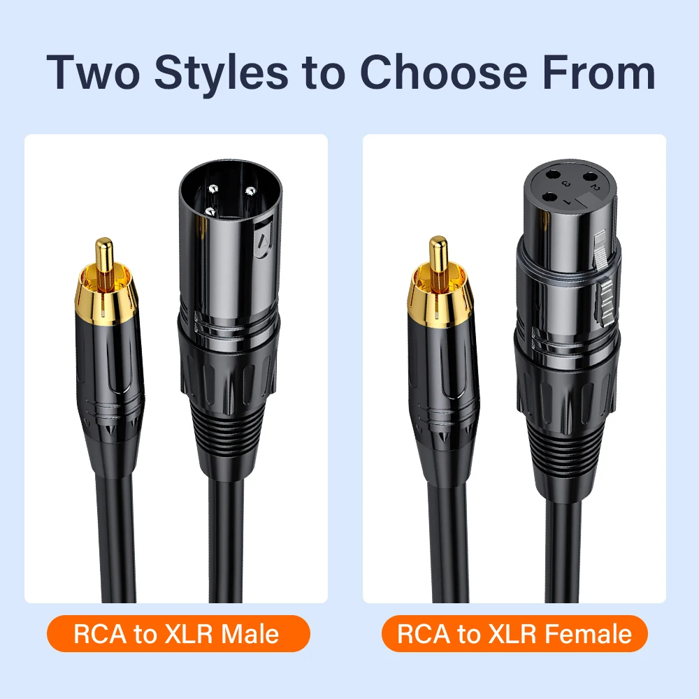 XLR Female/Male to Rca Male radio cable 3Pin XLR male to single phono RCA coaxial shield cable Gold plated 0.5m 1m 3m 5m 10m 15m