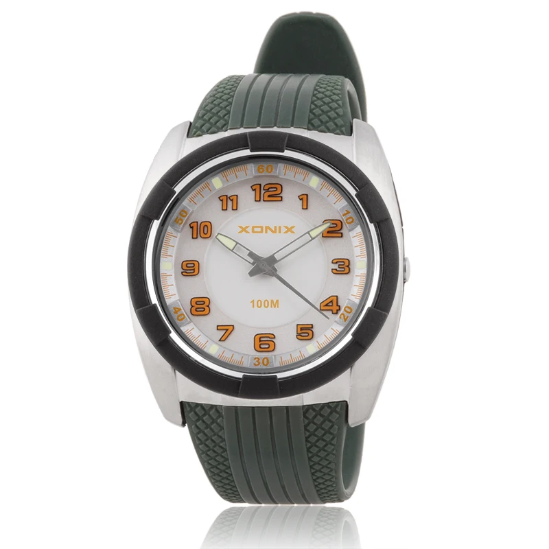 XONIX Man 2025 Sports Simple Square Luminous Swimming Diving Waterproof 100m EL Light Quartz Analog Digital Watch ZL