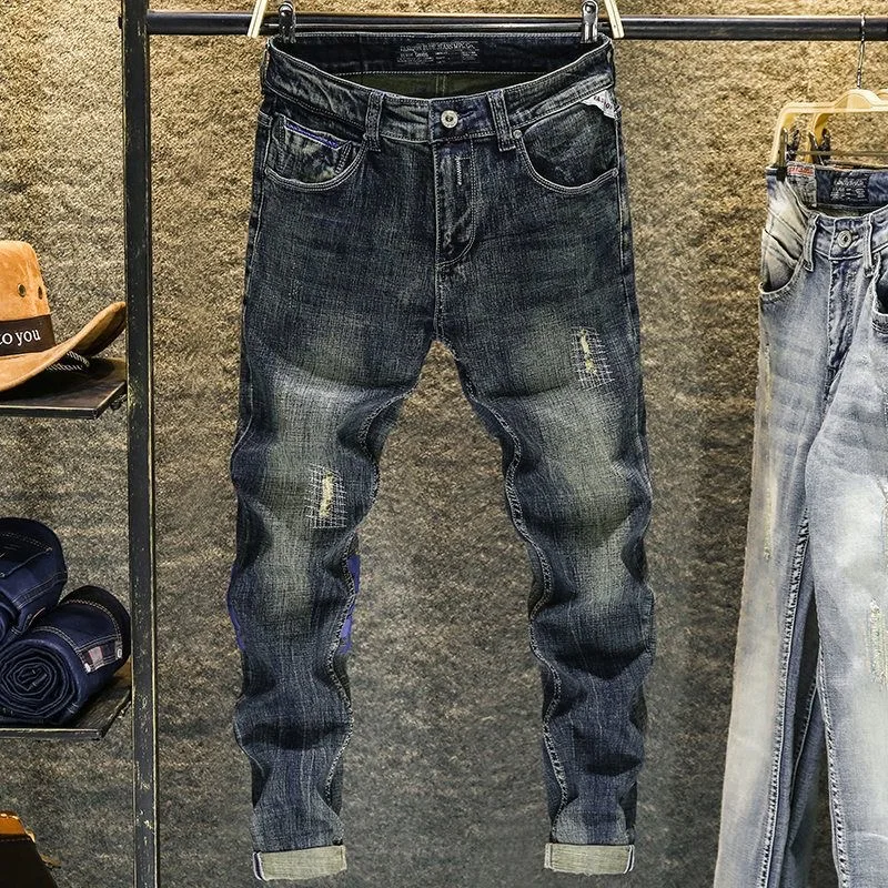 

Autumn and Spring New Fashion Trend American Vintage Straight Leg Jeans Men's Casual Comfortable Sports High Quality Denim Pants