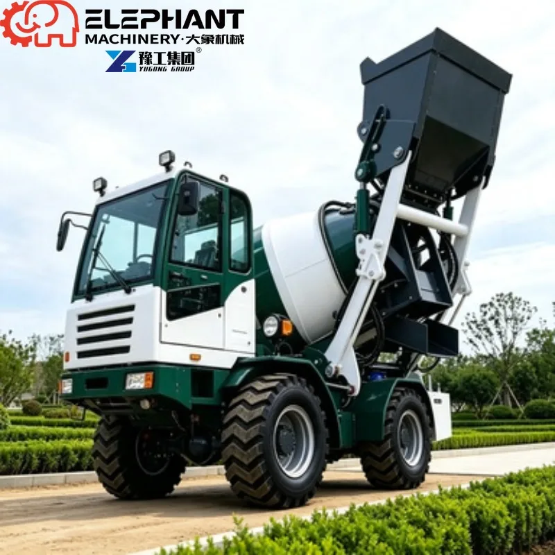 4WD Self-Loading Concrete Mixer Truck 3.5m³ & 4m³ Tank Capacity Concrete Discharge Construction Vehicle