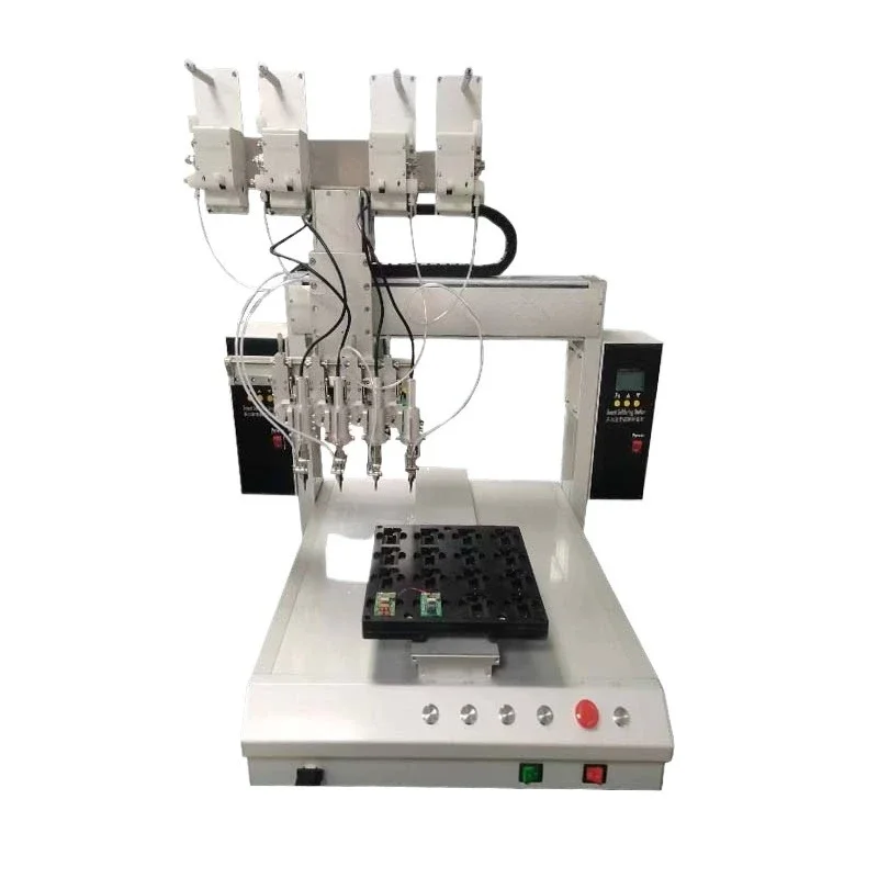Multi-head soldering machine, electronic components spot welding touch tin machine LED lamp circuit board platform spot