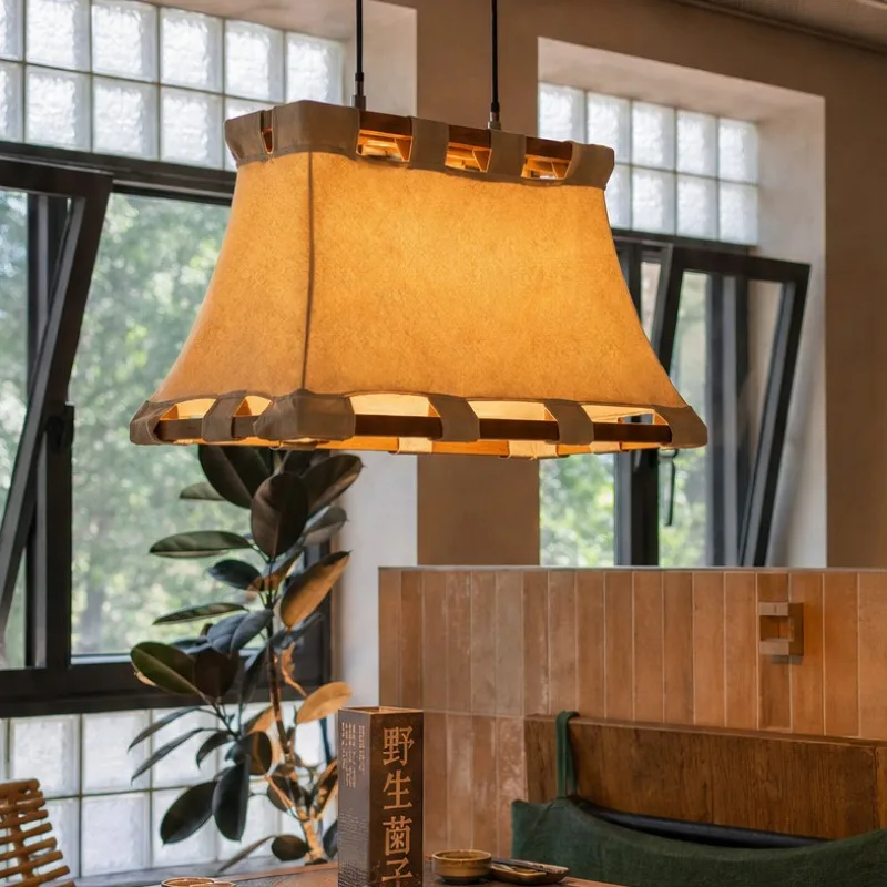 Yamano terroir restaurant decorative lanterns medieval wabi-sabi wind linen hand zen small chandelier dining  room lamp