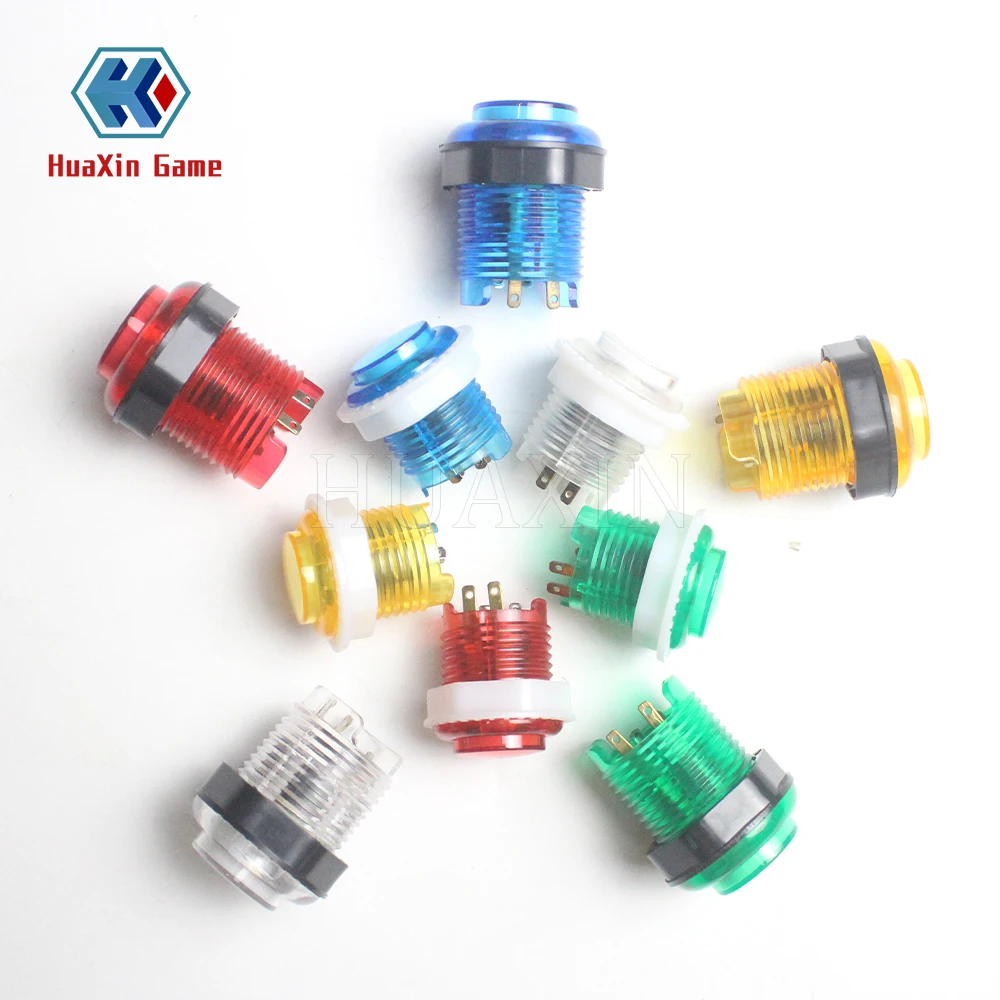 Arcade Button 30mm Full Color 5V Illuminated Push Button Built-in Switch For DIY Arcade Game Console Mame Jamma Raspberry Pi