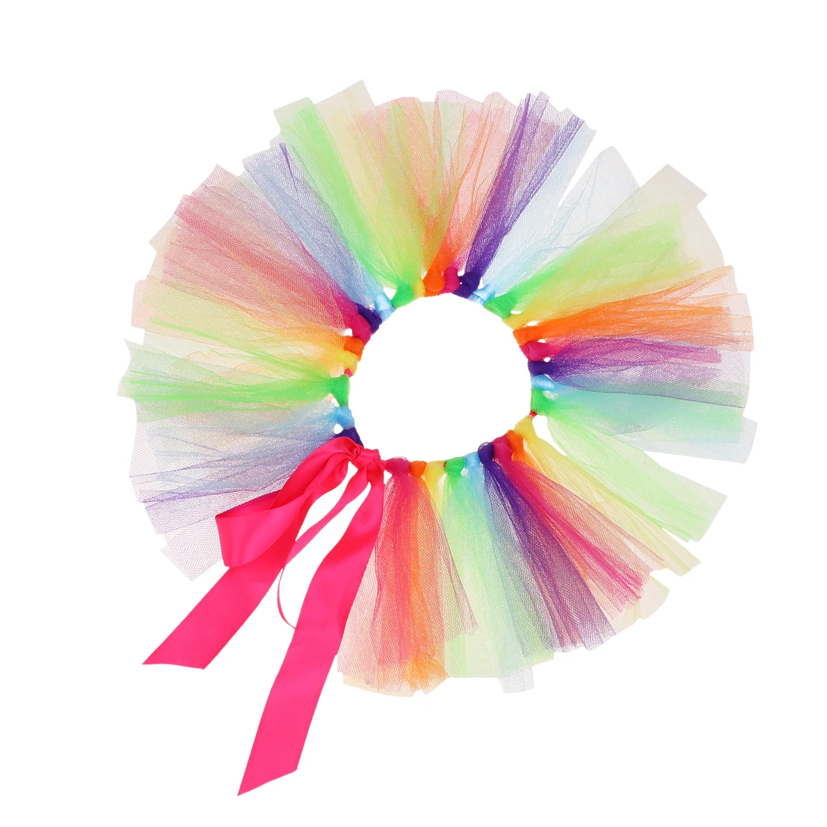 

1pc Rainbow Gauze Skirt Colorful Tutu Dog Dresses Pet Clothes Puppy Skirts Party Dress Clothing Pet Supplies Dog Gauze Skirt