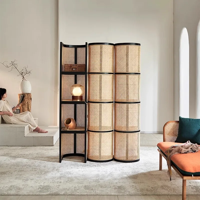 Retro control is a must-have! Vine rack+multi-layer storage, instantly transforming the corner of the living room into a healing