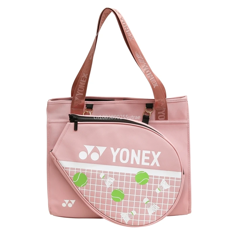 Yonex-Saco De Raquete De Badminton Genuíno Para Mulheres, Detém Até 2 Raquetes, Saco Impermeável, Saco De Ombro Único, Propósito Grande Capacidade