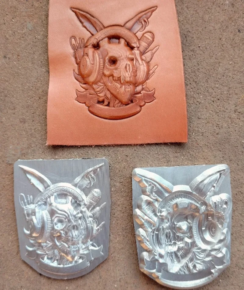 

3D-штамп для тиснения кожи «Кролик-скелет», инструмент для вырезания узоров на коже растительного дубления, гидравлический пресс