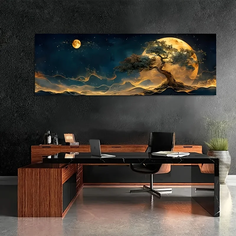 طباعة قماش شجرة الحياة كبيرة جدًا - لوحة فنية جدارية تجريدية، ديكور كلاسيكي حديث لغرفة المعيشة، غرفة النوم، المطبخ، الحمام -