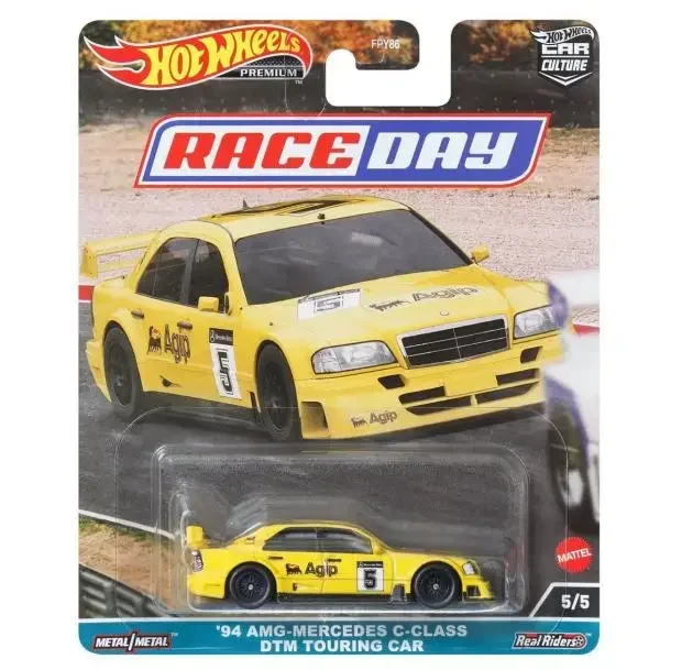 Original Hot Wheels Premium Models Car Culture Race Day Canyon Real Riders Audi Ford Mercedes C-class Toys for Boys 1/64 Vehicle