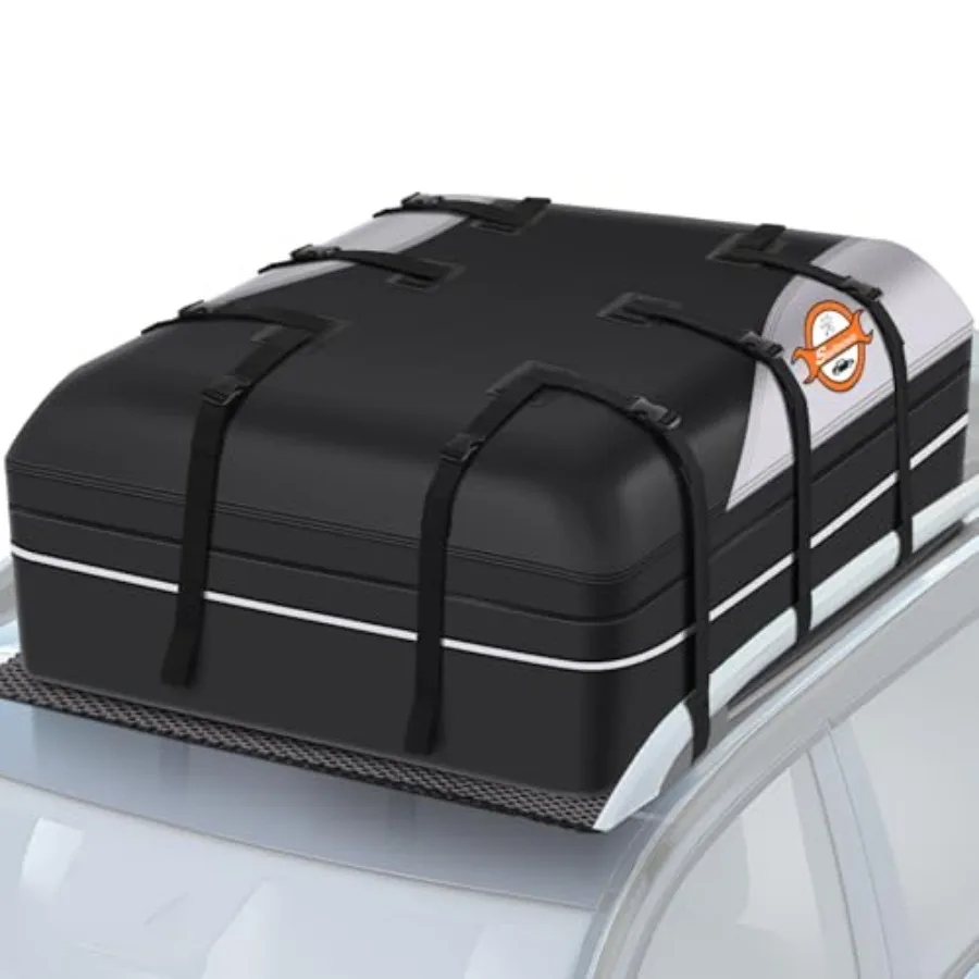 

Rooftop Cargo Carrier - 21 Cubic PVC Waterproof Roof Rack Cargo Carrier for Top of Vehicle with/Without Rack Soft-Shell Car Top