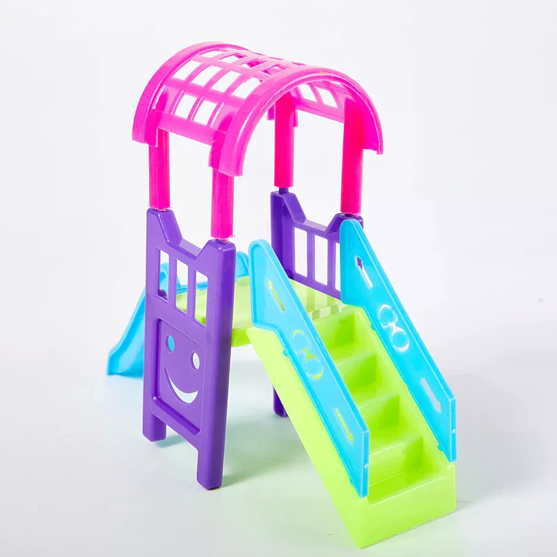 Dollhouse Accessories Play Amusement Park Sliding Doll Slide Girls Toys Ladder Dolls Miniatures Funny Garden Toy Kindergarten