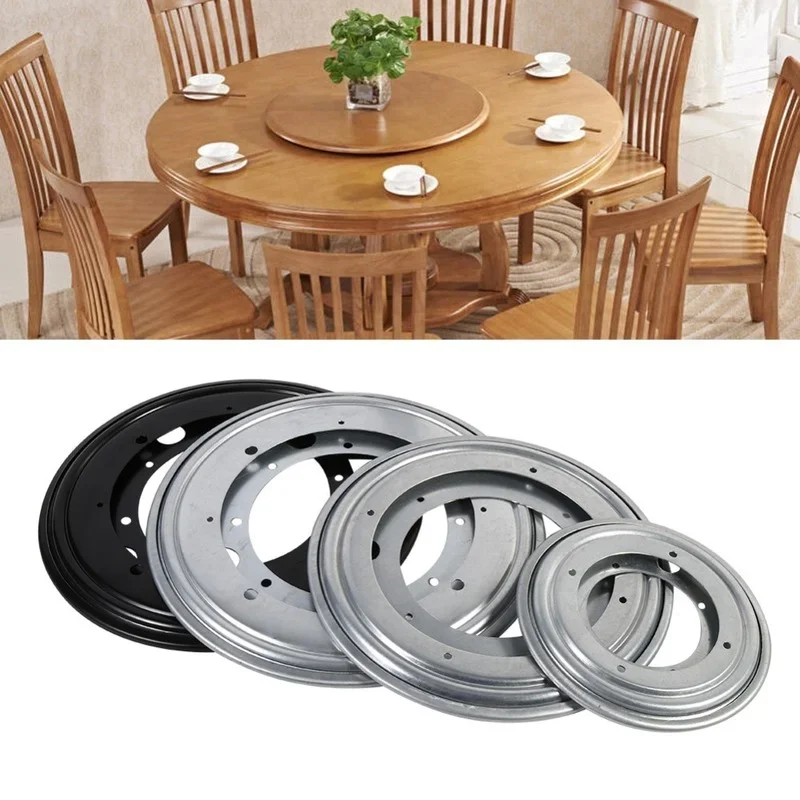 4 Types Heavy Duty Round Shape Galvanized Lazy Susan Turntable Bearing Rotating Swivel Plate Hardware Access