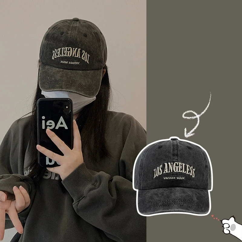 1 unisex all season wearing pure cotton washed letters fashionable baseball cap