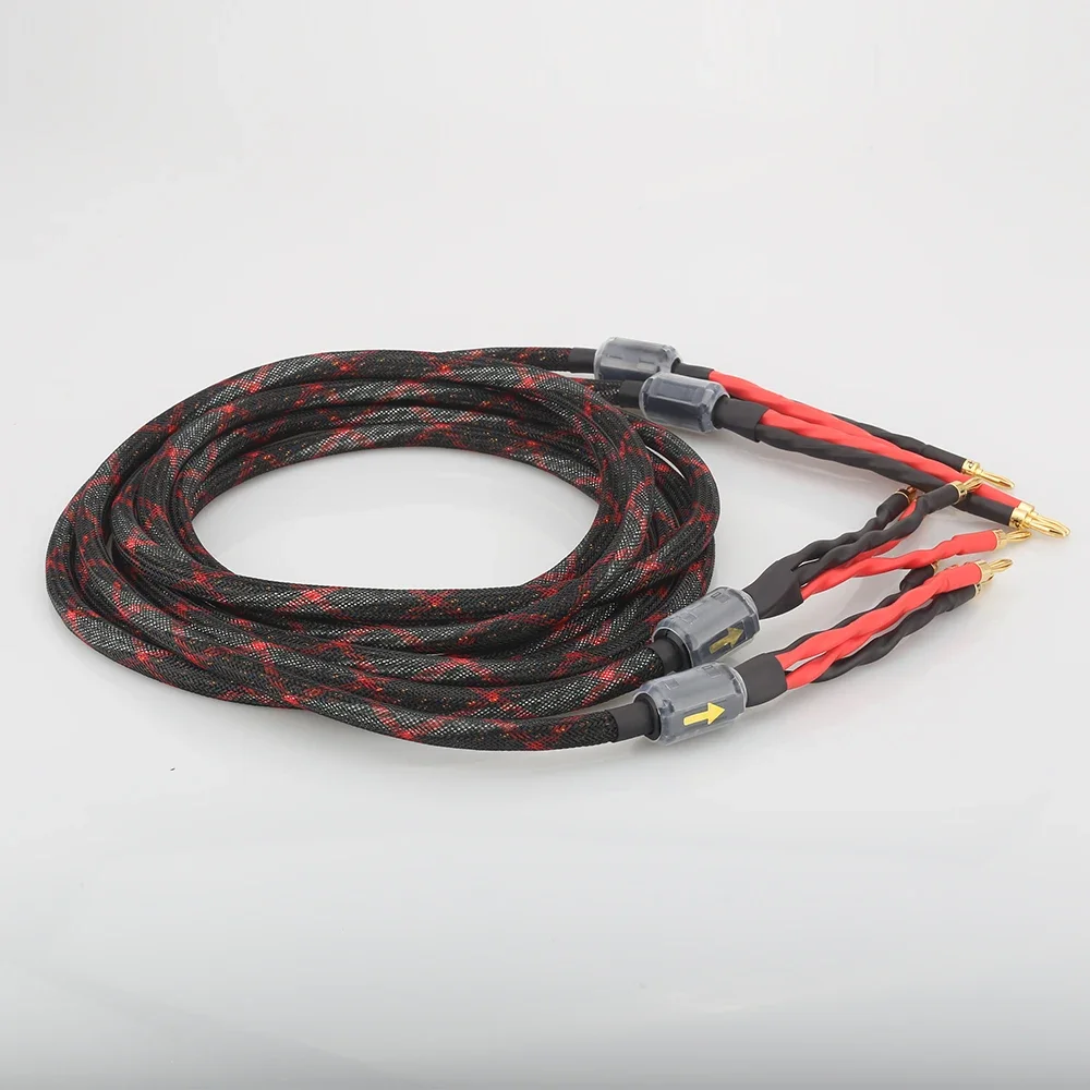 HI-End Western Electric Speaker Cable HIFI Audiophile Cable Banana To Banana Plug Biwire LoudSpeaker Wire Audio Line