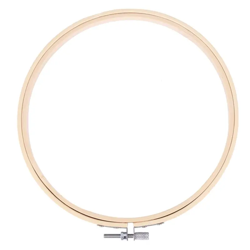 ABFU-48 Pieces 7 Inch Wooden Embroidery Hoops Bulk Bamboo Circle Cross Stitch Hoop Round Ring For Art Craft Handy Sewing