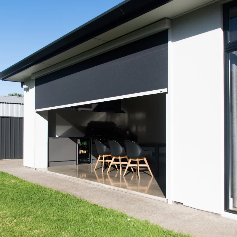 KAKADU Factory Direct Electric Motorized Blinds for Balcony Fabric Roller Window Screen for Outdoor and Patio Use