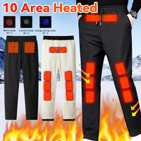 10 Heating Zones Warm Heating Pants USB Sports Thermal Motorcycle Pants Winter Thermal Hiking Pants for Men Women