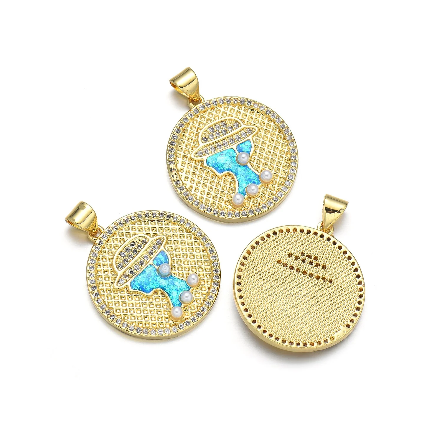 5 Pieces European and American Aobao Virgin Portrait Pendant Accessories DIY Pearl Necklace Jewelry Making Materials Wholesale