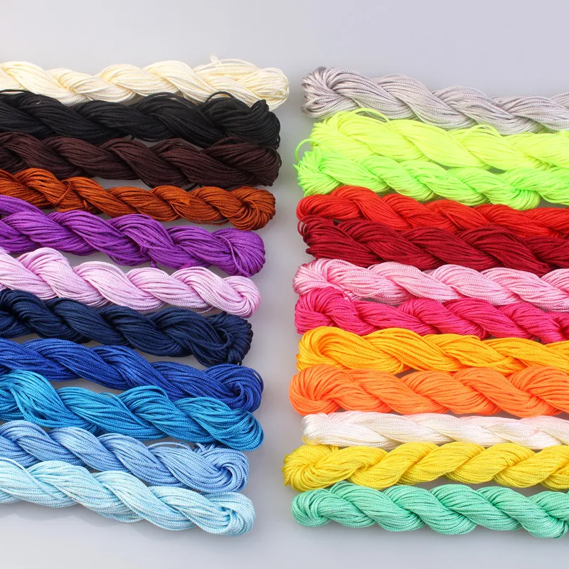 23 Colors 1mm Chinese Knotting Cord Nylon Shamballa Macrame Thread Cord Beading String for Bracelet Making