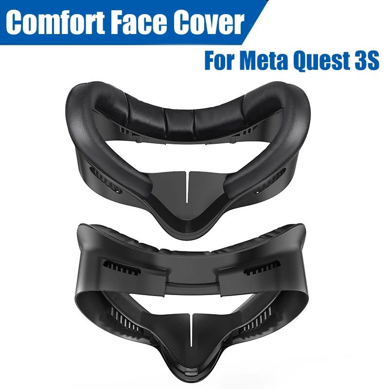 Face Cover For Meta Quest 3S VR Comfort PU Leather Face Mask Cover Durable Enhanced For Quest 3S Facial Interface Replacement