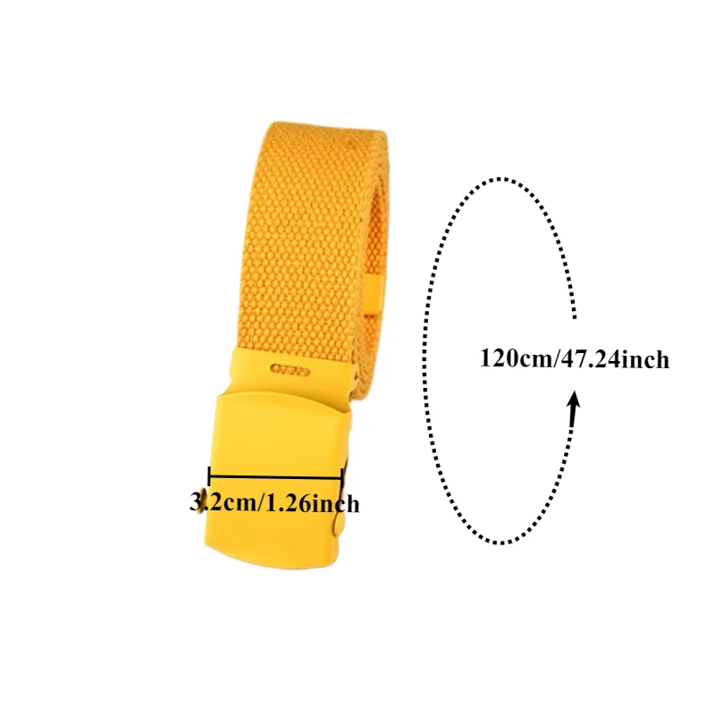 Stylish Simple Sturdy and Durable Belt Korean-Style Versatile Everyday Belts with Spray-Painted Buckle for Men and Wome Students