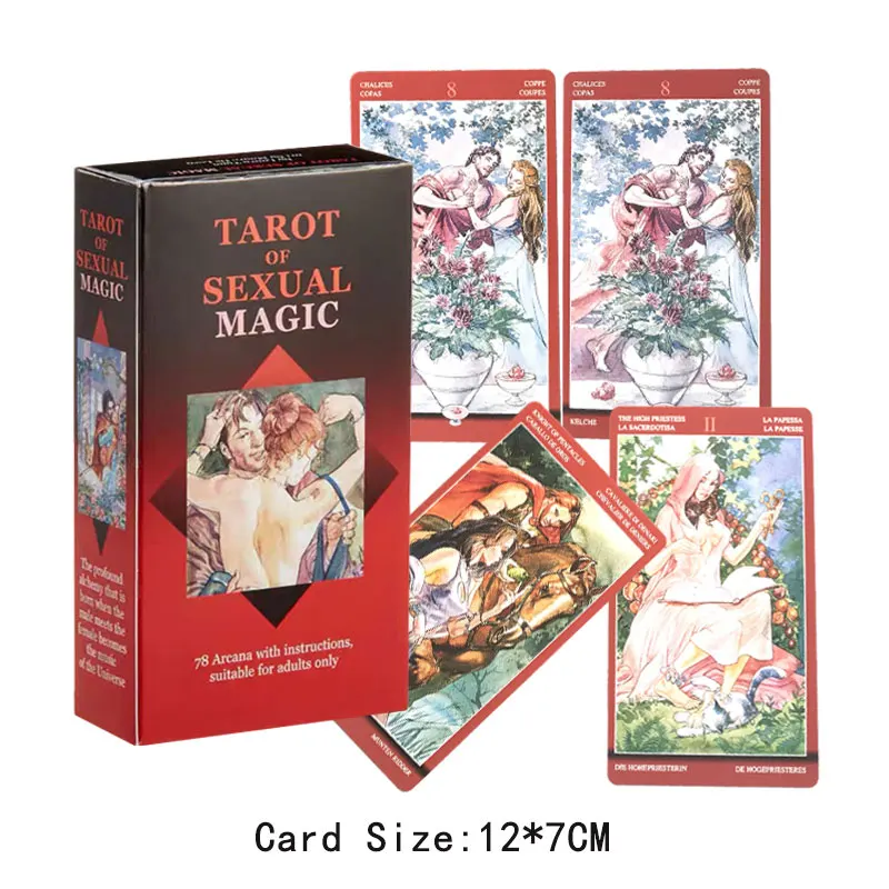 

Hot selling 12 * 7CM Tarot Magic Tarot Leisure entertainment games Card, family gatherings Tarot Card Brochure Guide