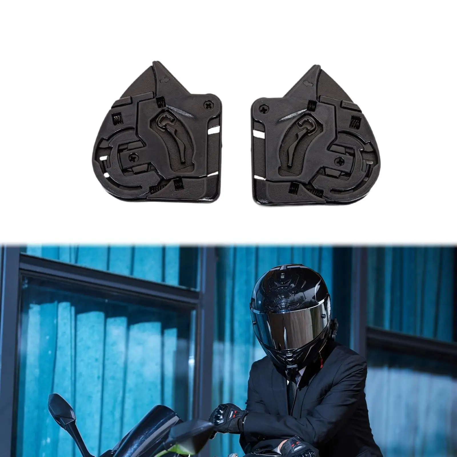 

2Pcs Motorcycle Helmet Shield Base Motorbike Helmet Accessories Easy