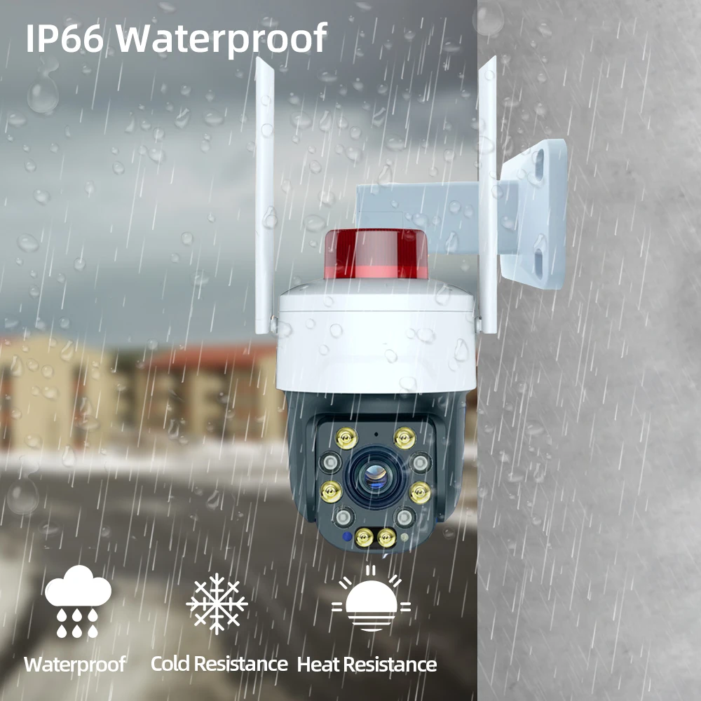 Tuya 5MP 50X 30X Zoom WiFi PTZ Security Camera Auto Tracking Outdoor Smart Life CCTV Surveillance Camera Color Night Vision