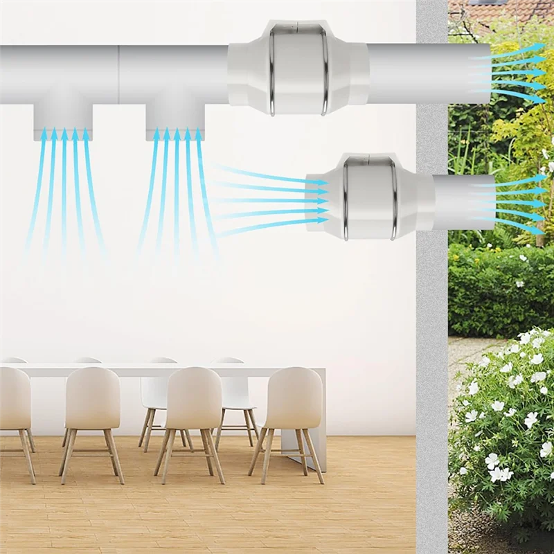 

ABKY-круглый воздуховод 4-дюймовый вытяжной вентилятор вытяжной вентилятор для кухни, бытовой, ванной комнаты