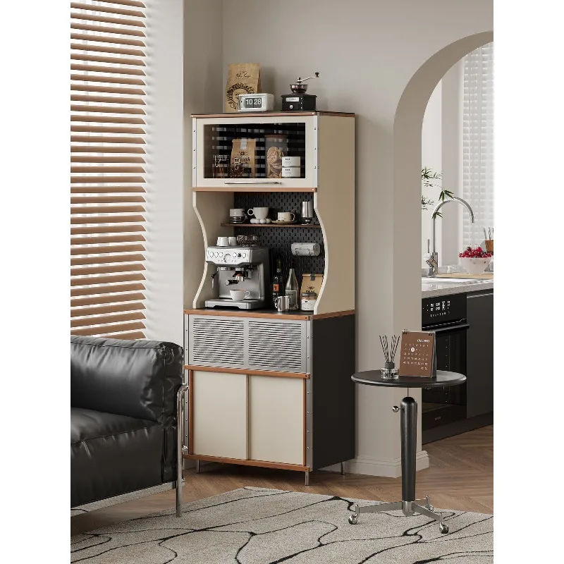 Modern light luxury coffee cabinet, irregular design niche household dining side cabinet, storage locker, simple cabinet