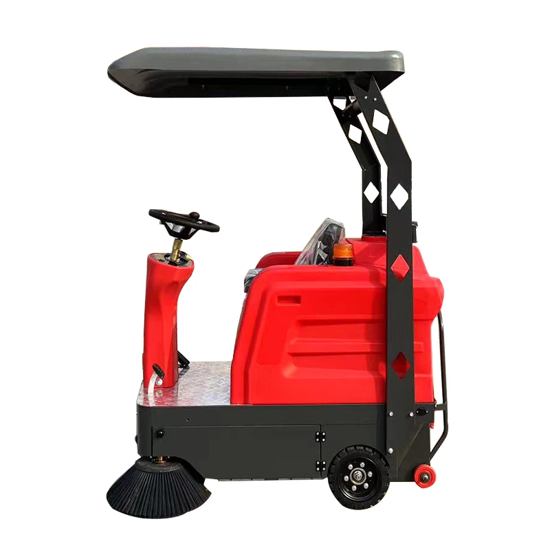 Ride-on Sweeper Can Climb Slopes with Front Lights and Water Spraying Device Sweeper Floor Cleaning Equipment