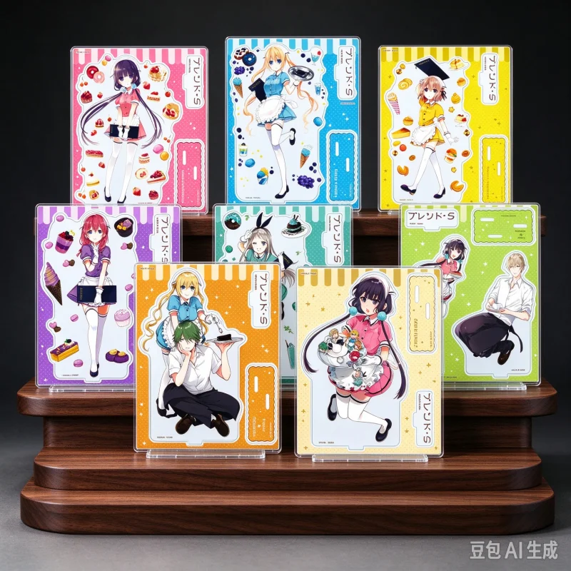 Blend S Anime Peripheral Acrylic Standee Model Plate Transparent Desk Decoration Collection Toy For Fans Present Keychain