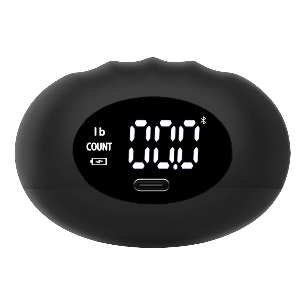 جهاز اختبار قوة القبضة، جهاز تدريب القوة الرقمي القابل لإعادة الشحن، مقياس قوة اليد من السيليكون، شاشة LED لتدريب القوة