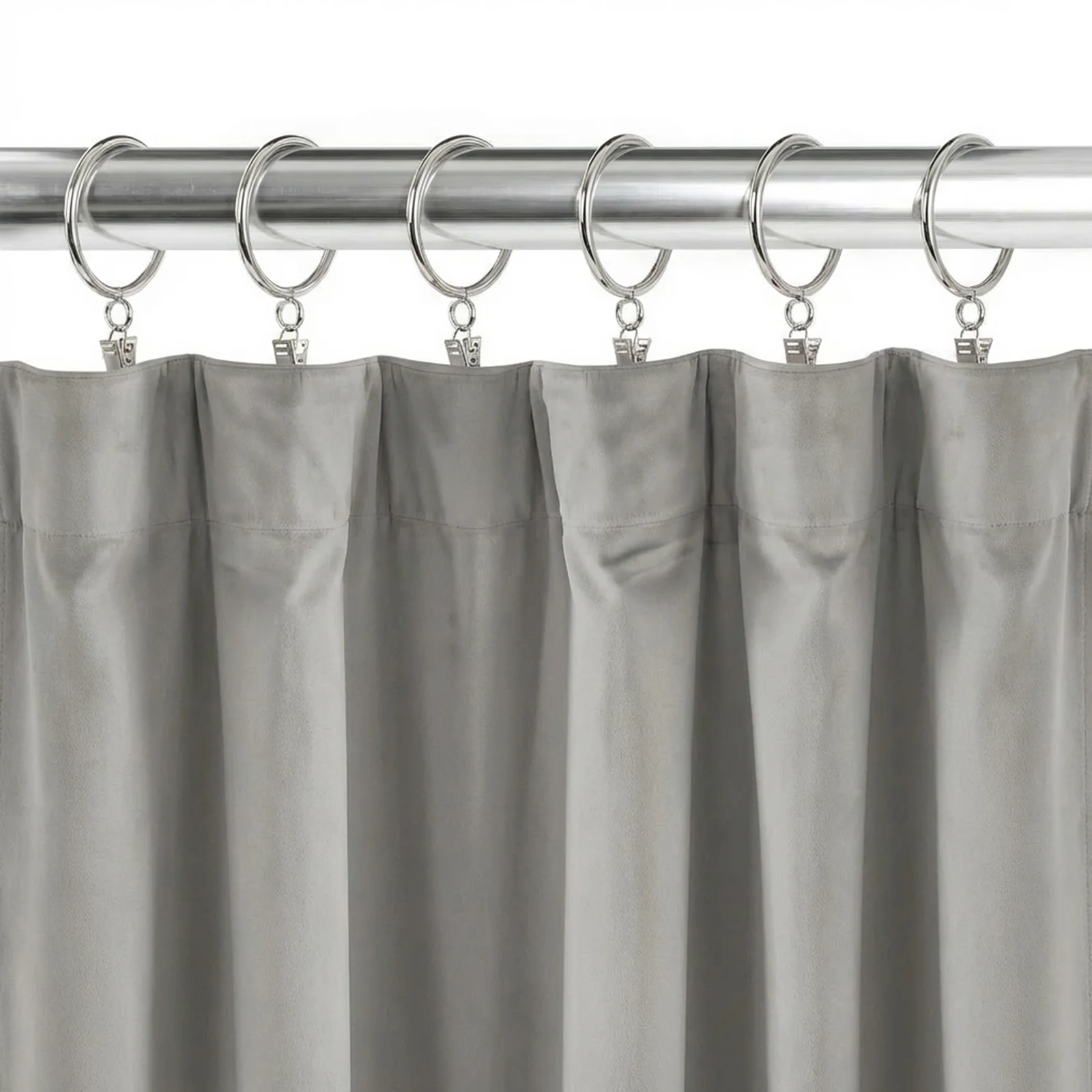 100/50Pcs Metal Curtain Ring with Eyelet 1.5/1.77/1.97 Inch Inner Shower Curtain Ring Openable/No Openable Curtains Holder Hooks