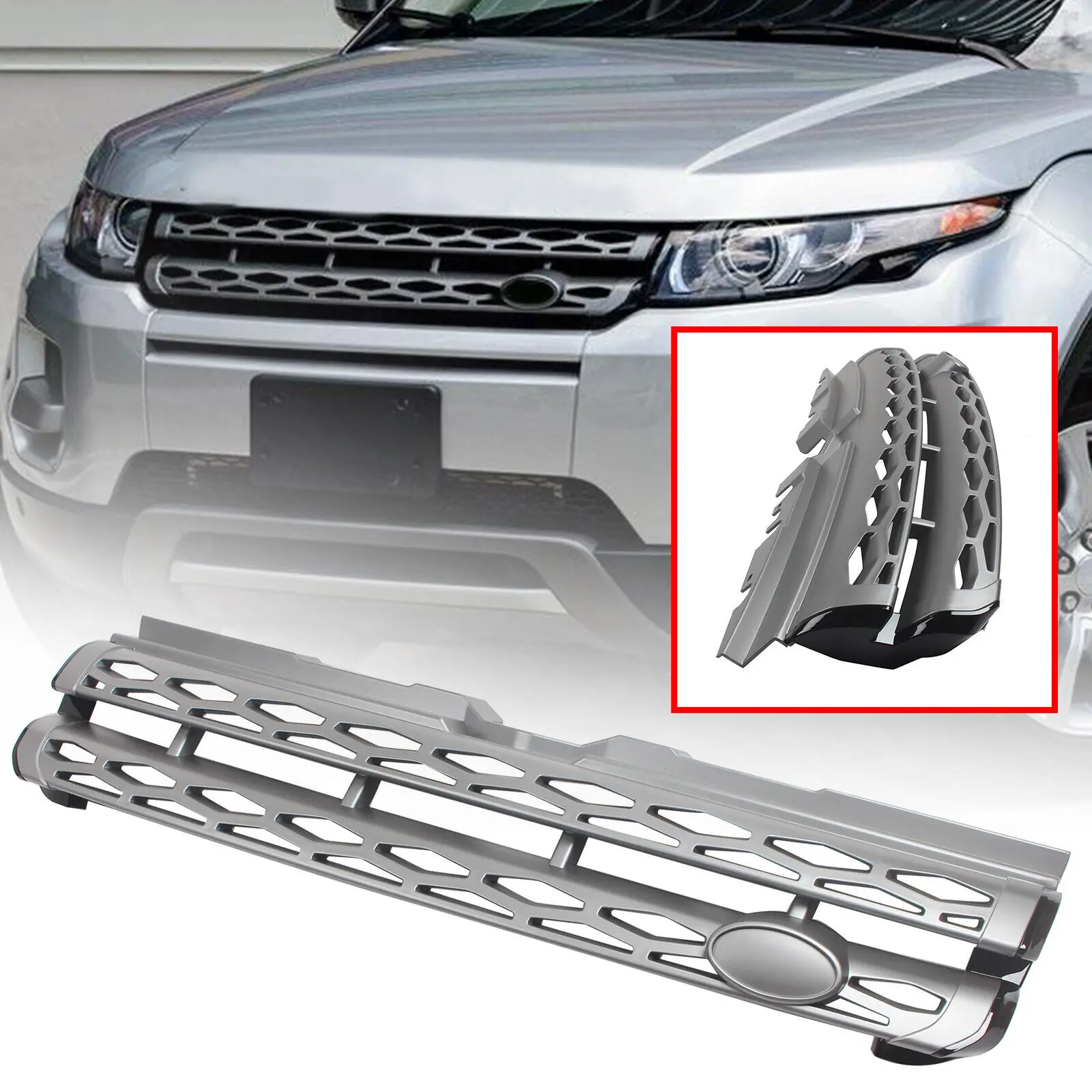 

Car Front Radiator Grille Auto Bumper Racing Grills Car Exterior Protective Grill For Land Rover Range Rover Evoque 2010-2015