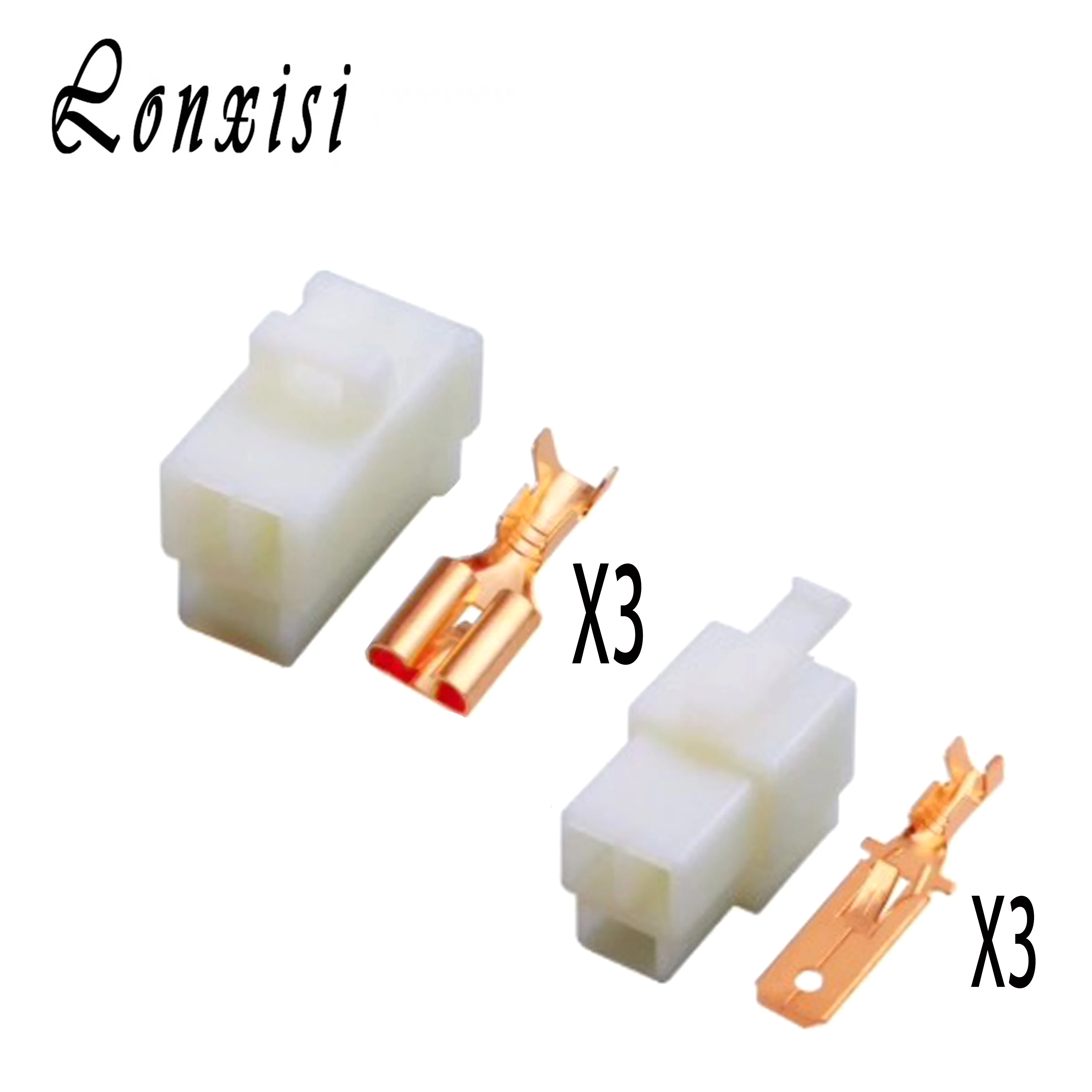 

1/5/10/20 Sets 3 Pin 6120-2033 6110-4533 Car And Motorcycle Regulator Male Female Connector For Rectifier Charger Plug
