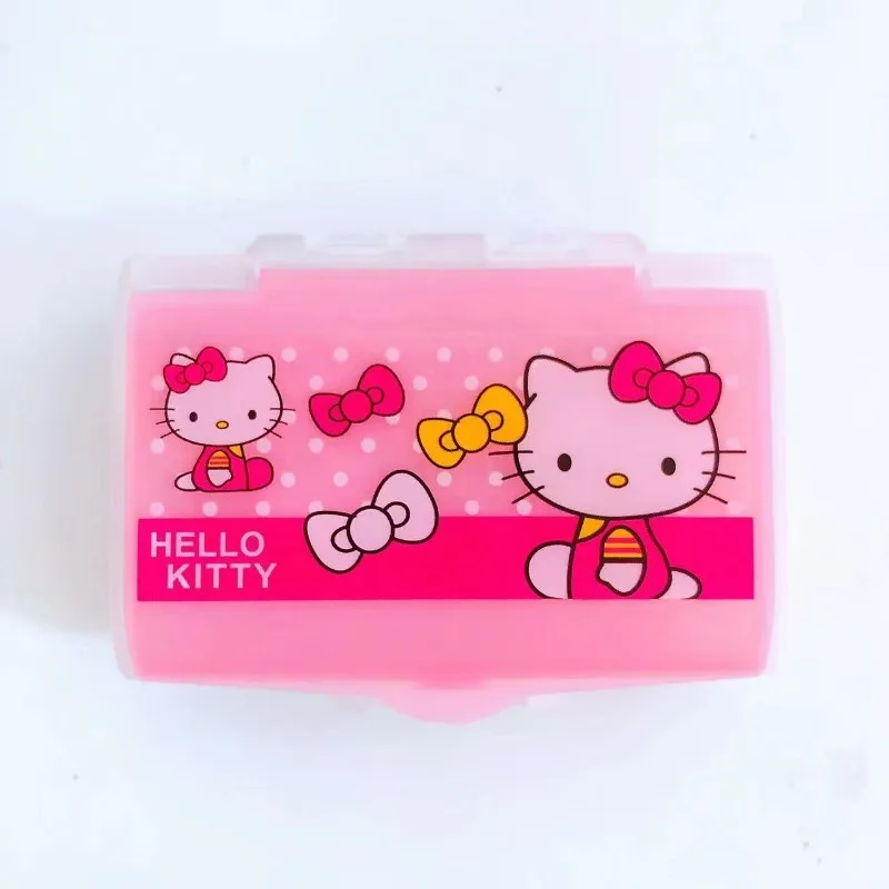 

Hello Kitty Box Cute Anime Women Accessories Portable Portable Mini Medicine Box 7-Grid Double Layer Storage Girl Gift Wholesale