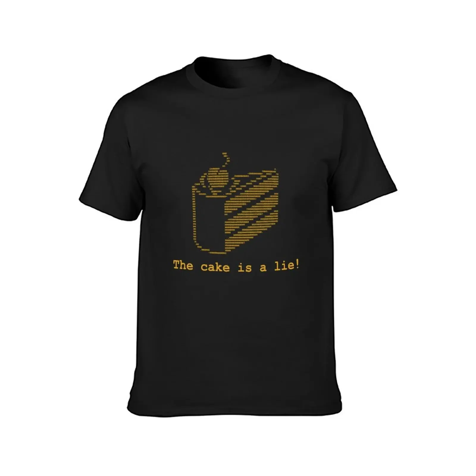 The cake is a lie! (fanart) T-Shirt blanks man t shirt for a boy plus sizes slim fit t shirts for men