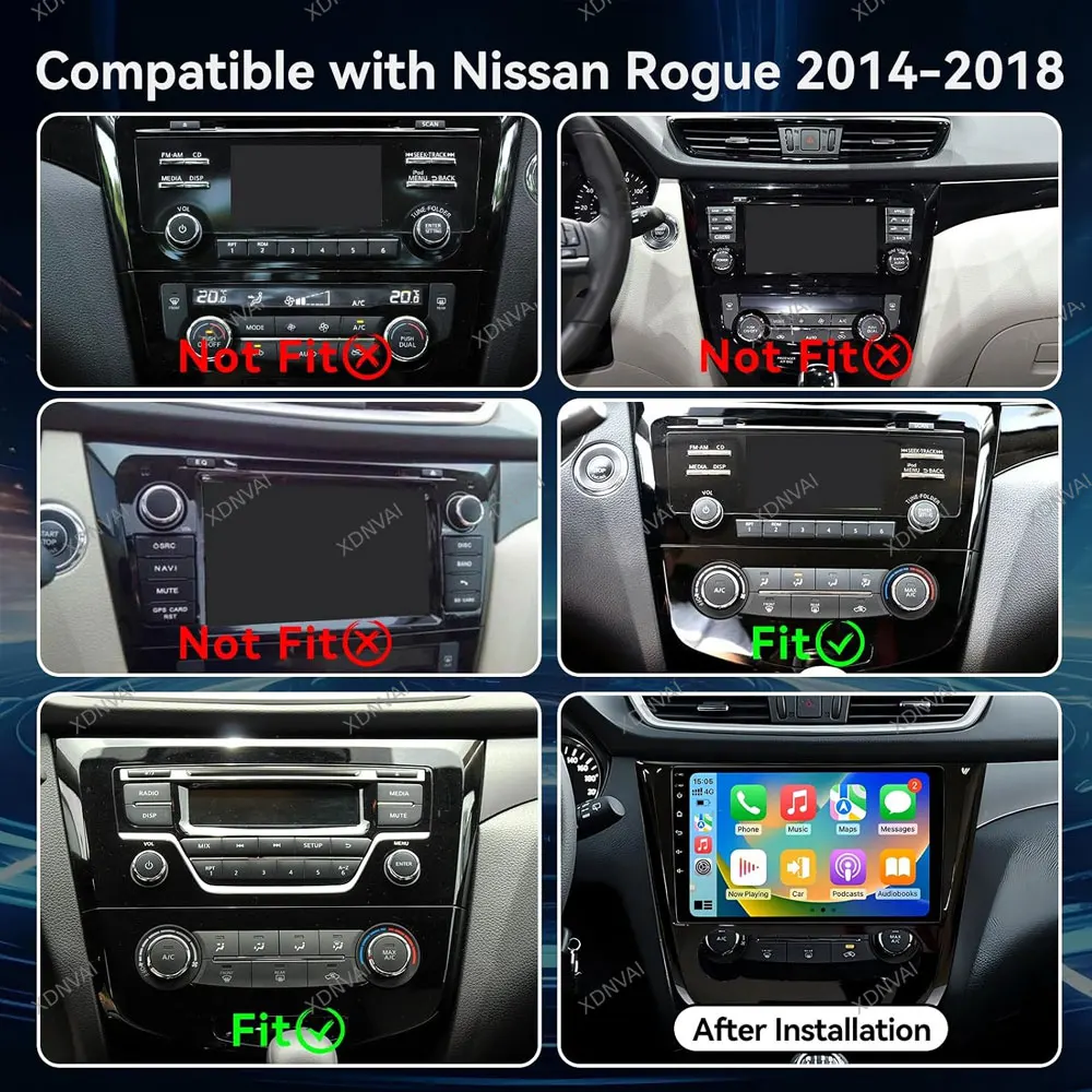 Android 16 For Nissan Qashqai 2 J11 X-Trail T32 Rogue 2013 - 2021 Car Radio Multimedia Video Player Navigation Carplay Head Unit